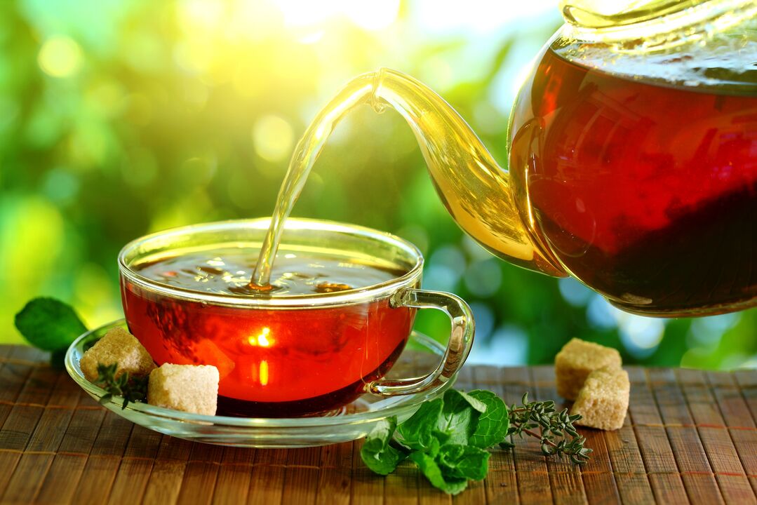 Té de herbas para a prostatite